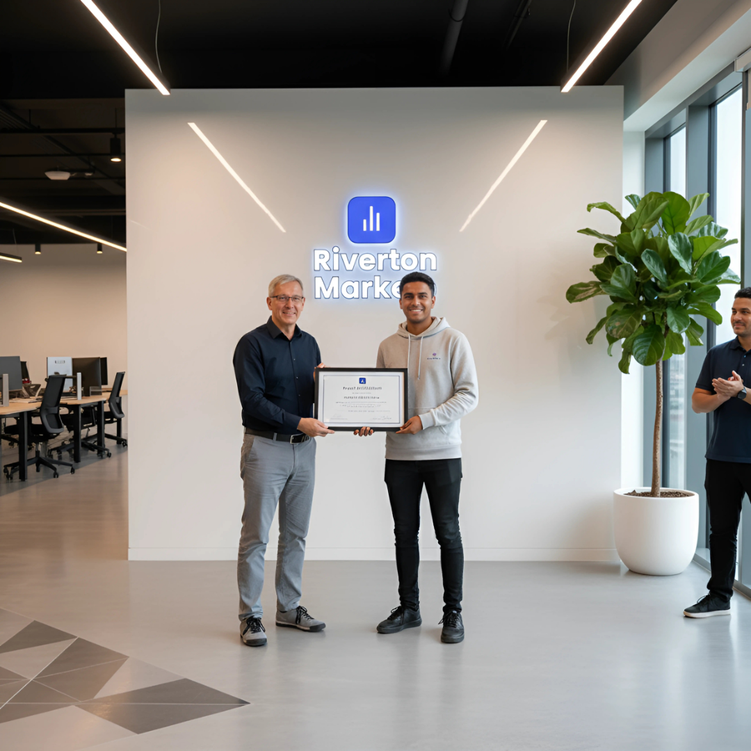 Certificate presented at Riverton Markets office